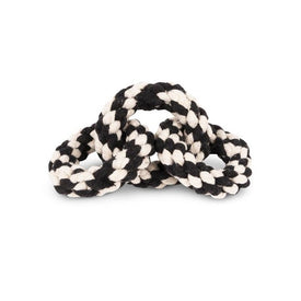 Tri-Ring Rope Dog Toy - Black/White