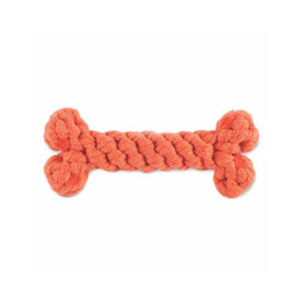 Bone Small Rope Dog Toy Orange