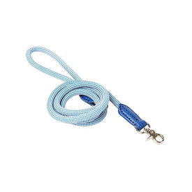 Check Rope Leash 1/2" x 5' - Blue/Tan