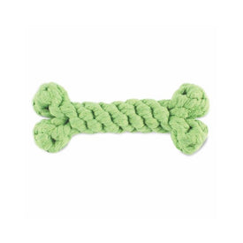 Bone Small Rope Dog Toy - Green