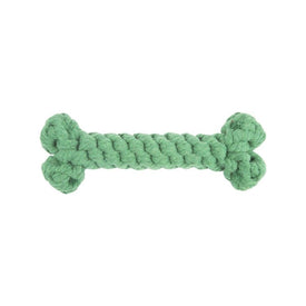 Bone Small Rope Dog Toy - Teal