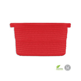 Cotton Rope Pet Toy Storage Bin - Red