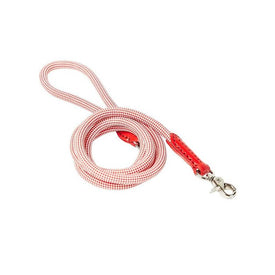 Check Rope Leash 1/2" X 5' - Red/Tan