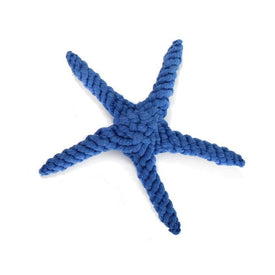 Starfish Rope Dog Toy - Blue