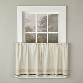 Frayser 24" Tier Curtains Pair in Linen