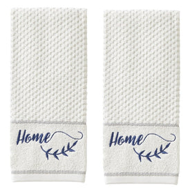 Farm Home Hand Towels 2-Pack in White