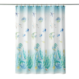 Ocean Watercolor Shower Curtain in Multi