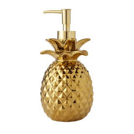 Gilded Pineapple Liquid Soap Pump Dispenser in Gold