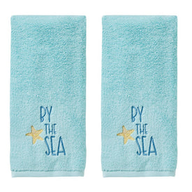Ocean Watercolor Hand Towels 2-Pack in Blue