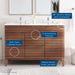 EEI-4441-WAL-WHI Bathroom/Vanities/Double Vanity Cabinets with Tops
