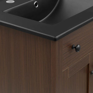 EEI-5356-WAL-BLK Bathroom/Vanities/Single Vanity Cabinets with Tops