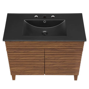 EEI-5396-WAL-BLK Bathroom/Vanities/Single Vanity Cabinets with Tops