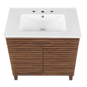 EEI-5422-WAL-WHI Bathroom/Vanities/Single Vanity Cabinets with Tops