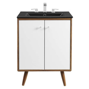 EEI-5363-WHI-BLK Bathroom/Vanities/Single Vanity Cabinets with Tops