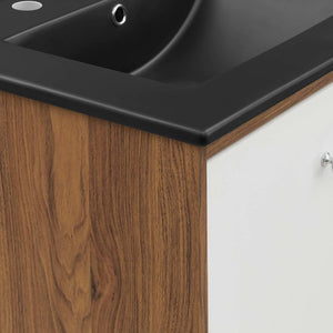 EEI-5363-WHI-BLK Bathroom/Vanities/Single Vanity Cabinets with Tops
