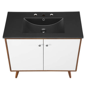 EEI-5394-WAL-BLK Bathroom/Vanities/Single Vanity Cabinets with Tops