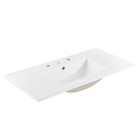Cayman 36" Ceramic Bathroom Vanity Top with Single Integrated Sink