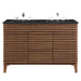 EEI-5381-WAL-BLK Bathroom/Vanities/Double Vanity Cabinets with Tops