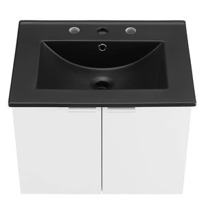 EEI-5370-WHI-BLK Bathroom/Vanities/Single Vanity Cabinets with Tops
