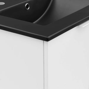 EEI-5370-WHI-BLK Bathroom/Vanities/Single Vanity Cabinets with Tops