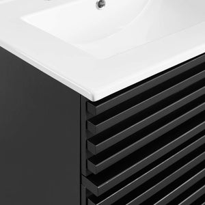 EEI-3860-BLK-WHI Bathroom/Vanities/Single Vanity Cabinets with Tops