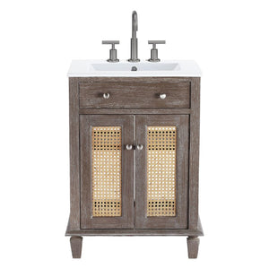 EEI-5110-GRY-WHI Bathroom/Vanities/Single Vanity Cabinets with Tops
