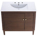 EEI-5115-WAL-WHI Bathroom/Vanities/Single Vanity Cabinets with Tops