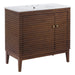 EEI-5115-WAL-WHI Bathroom/Vanities/Single Vanity Cabinets with Tops