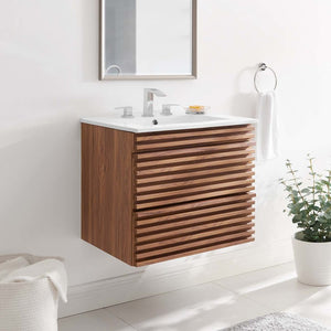 EEI-4433-WAL-WHI Bathroom/Vanities/Single Vanity Cabinets with Tops