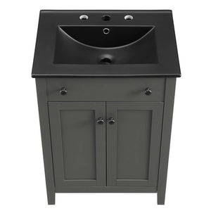 EEI-5354-GRY-BLK Bathroom/Vanities/Single Vanity Cabinets with Tops