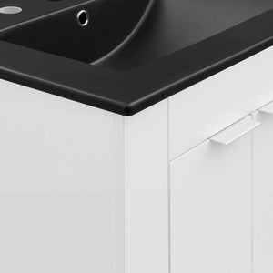 EEI-5366-WHI-BLK Bathroom/Vanities/Single Vanity Cabinets with Tops