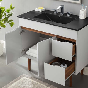 EEI-5392-GRY-BLK Bathroom/Vanities/Single Vanity Cabinets with Tops