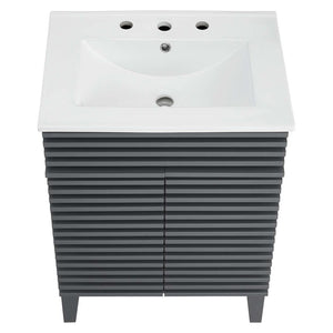 EEI-3860-GRY-WHI Bathroom/Vanities/Single Vanity Cabinets with Tops