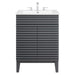 EEI-3860-GRY-WHI Bathroom/Vanities/Single Vanity Cabinets with Tops