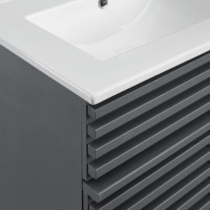 EEI-3860-GRY-WHI Bathroom/Vanities/Single Vanity Cabinets with Tops