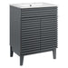 EEI-3860-GRY-WHI Bathroom/Vanities/Single Vanity Cabinets with Tops