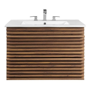 EEI-5421-WAL-WHI Bathroom/Vanities/Single Vanity Cabinets with Tops
