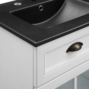 EEI-5480-WHI-BLK Bathroom/Vanities/Double Vanity Cabinets with Tops