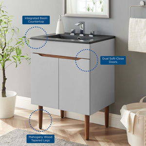 EEI-5357-GRY-BLK Bathroom/Vanities/Single Vanity Cabinets with Tops
