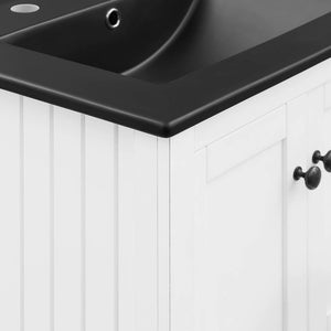EEI-5358-WHI-BLK Bathroom/Vanities/Single Vanity Cabinets with Tops