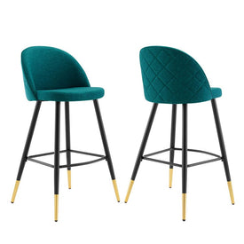 Cordial Fabric Bar Stools Set of 2