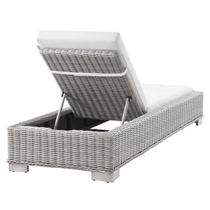 EEI-4843-LGR-WHI Outdoor/Patio Furniture/Outdoor Chaise Lounges