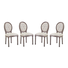 Arise Upholstered Fabric Dining Side Chairs Set of 4