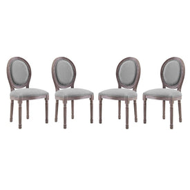 Emanate Upholstered Fabric Dining Side Chairs Set of 4