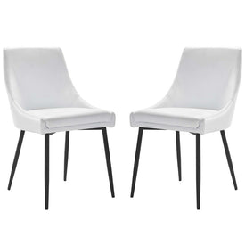 Viscount Vegan Leather Dining Chairs Set of 2