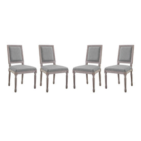 Court Upholstered Fabric Dining Side Chairs Set of 4