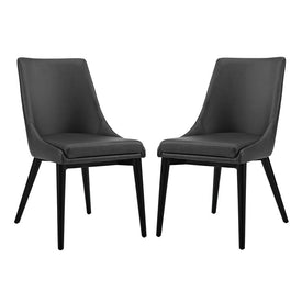 Viscount Vinyl Dining Side Chairs Set of 2