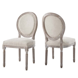 Emanate Upholstered Fabric Dining Side Chairs Set of 2
