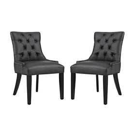 Regent Vinyl Dining Side Chairs Set of 2