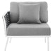 EEI-5565-WHI-GRY Outdoor/Patio Furniture/Outdoor Chairs